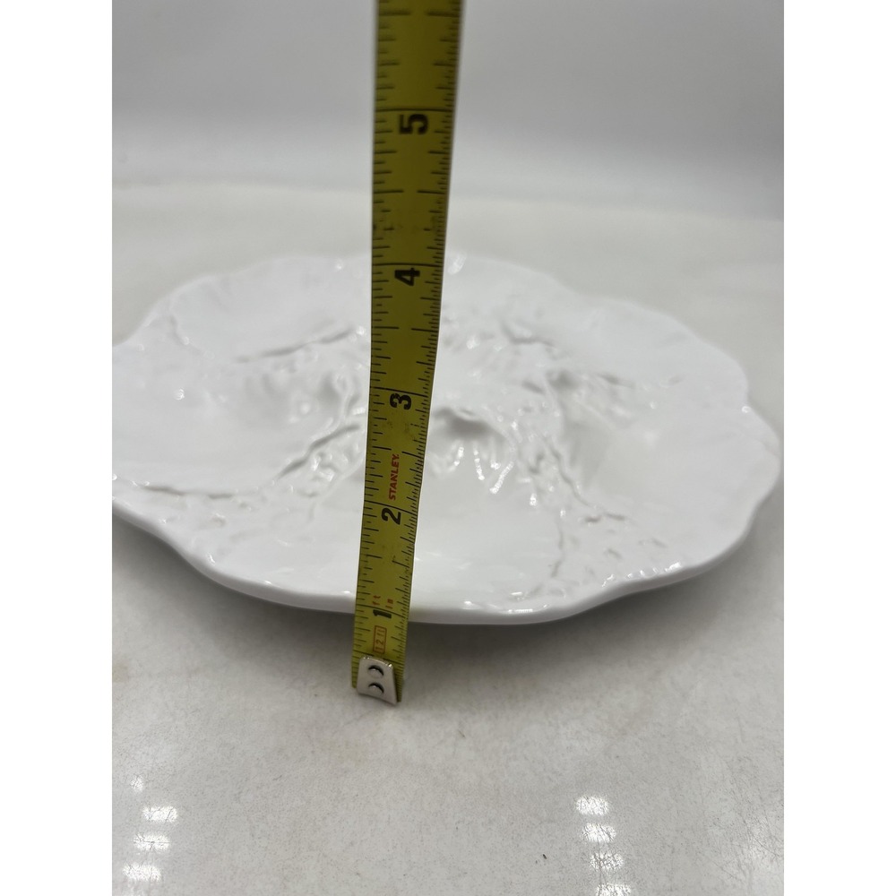 Neto & Gomes Oyster Plate White Ceramic Seafood Dish Starfish Center Portugal - Picture 10 of 11